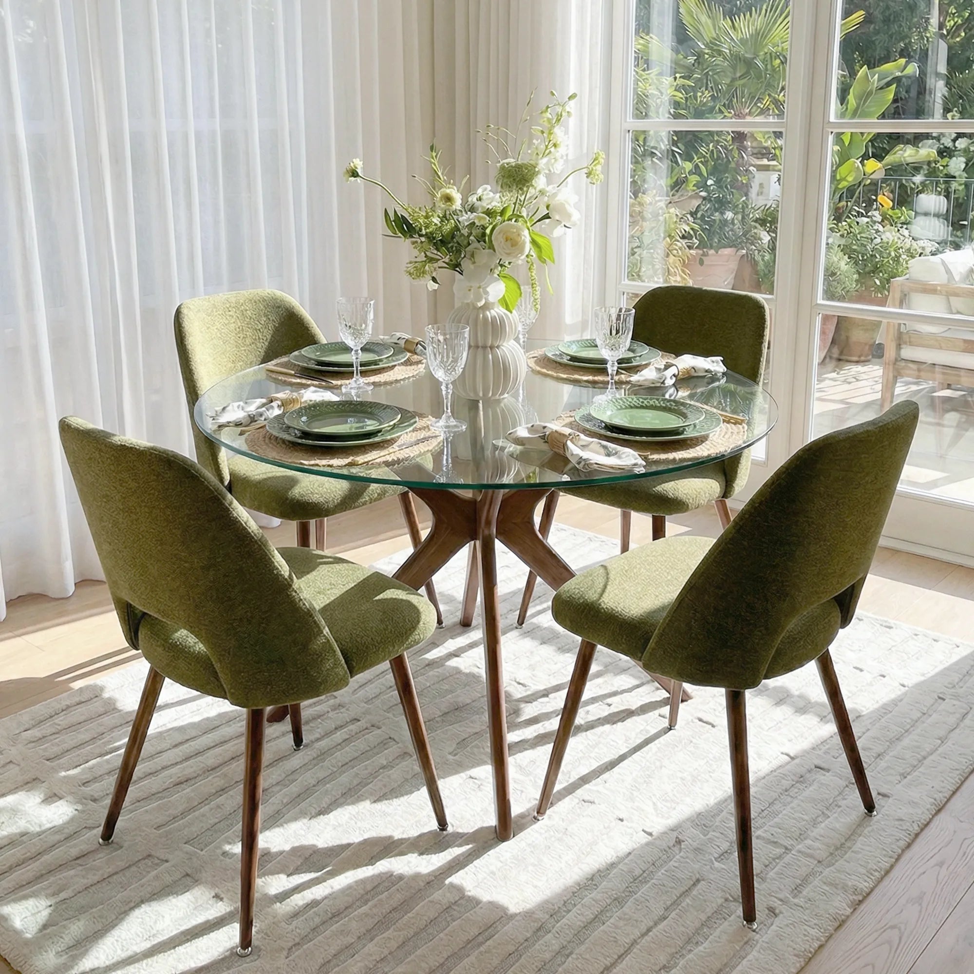 Edwin Modern Upholstered Dining Chair (Set of 4)