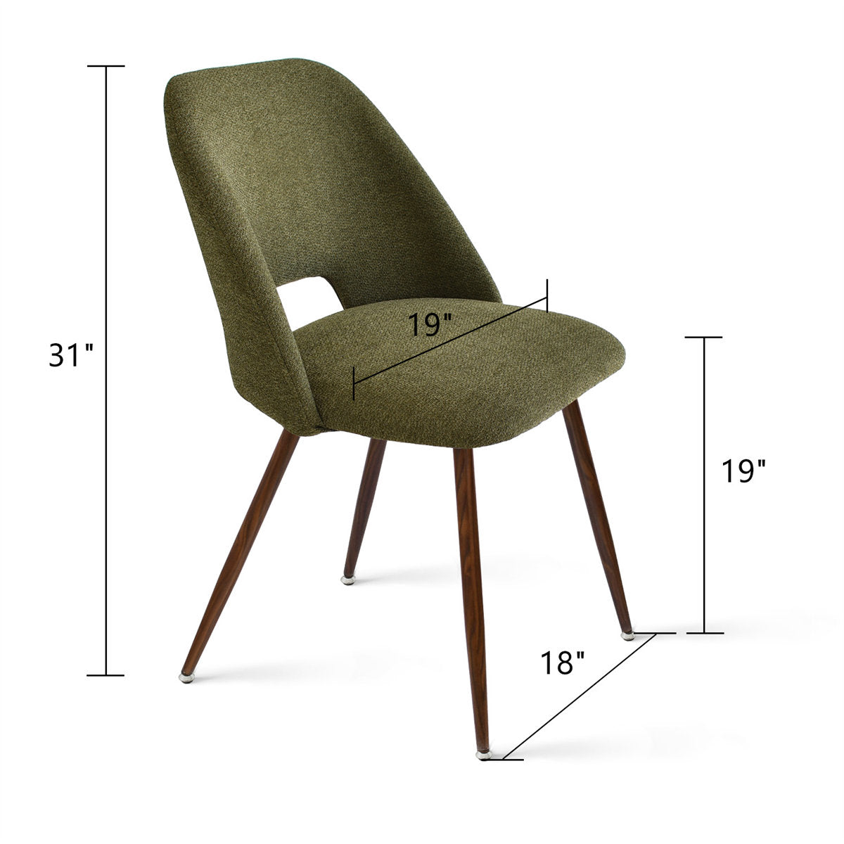 Edwin Modern Upholstered Dining Chair (Set of 4)