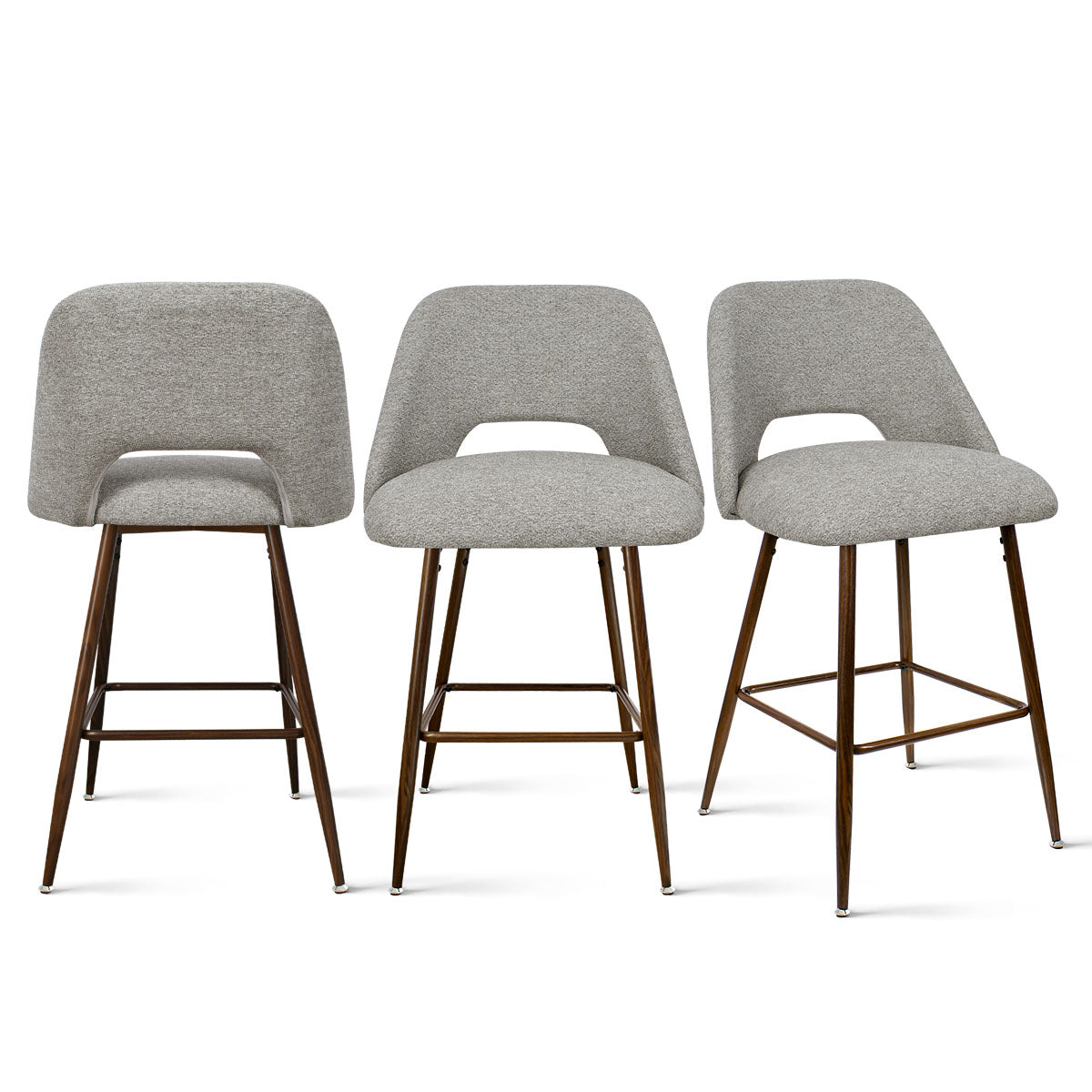 Edwin 26" Modern Upholstered Counter Stool (Set of 3)