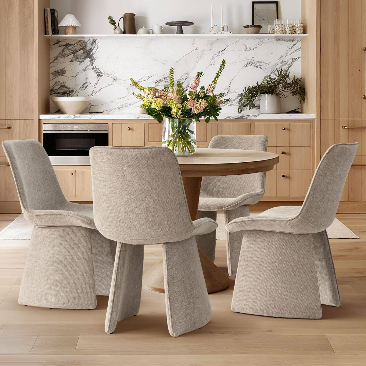 Elsa Modern Upholstered Dining Chairs (Set of 2)