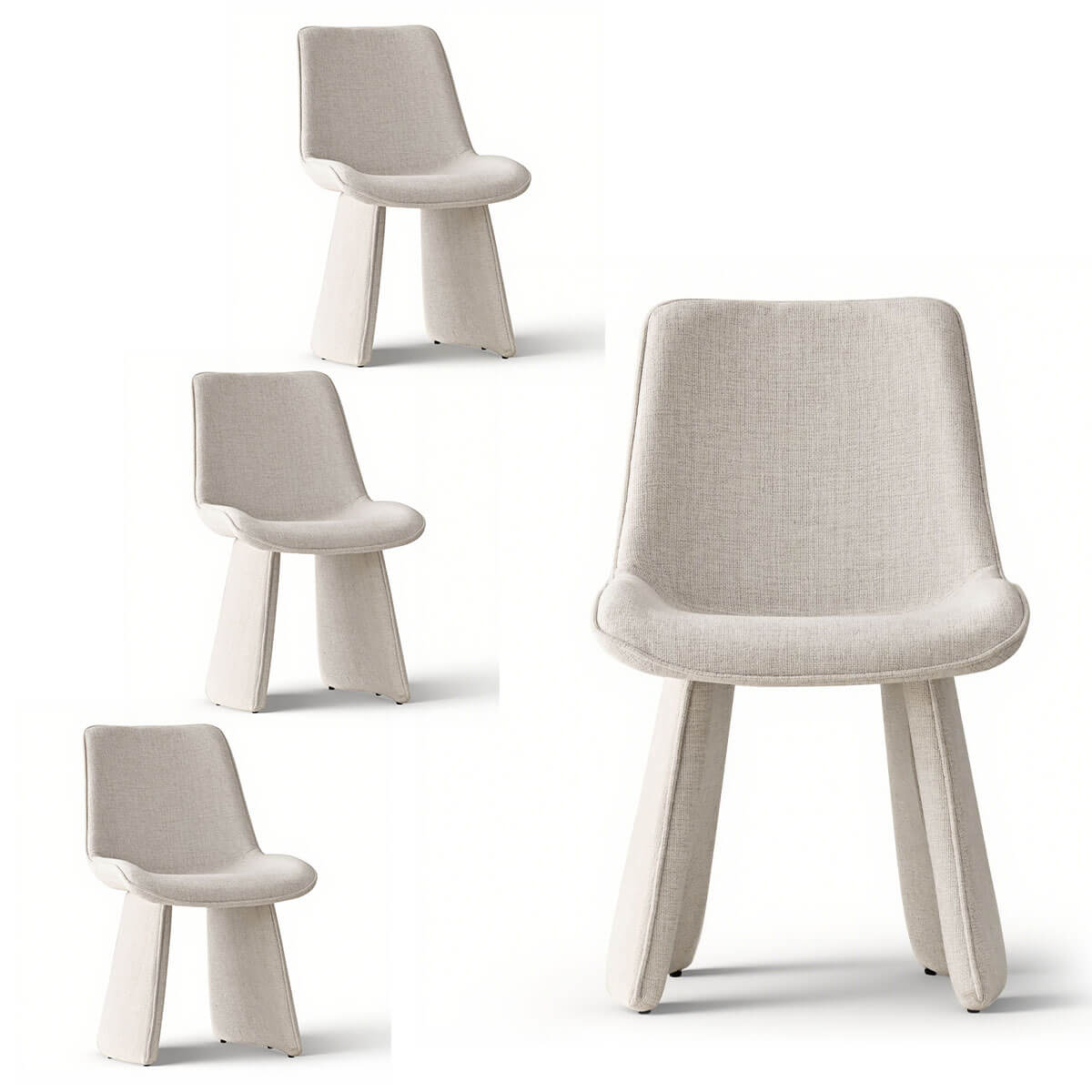 Elsa Modern Upholstered Dining Chairs (Set of 4)