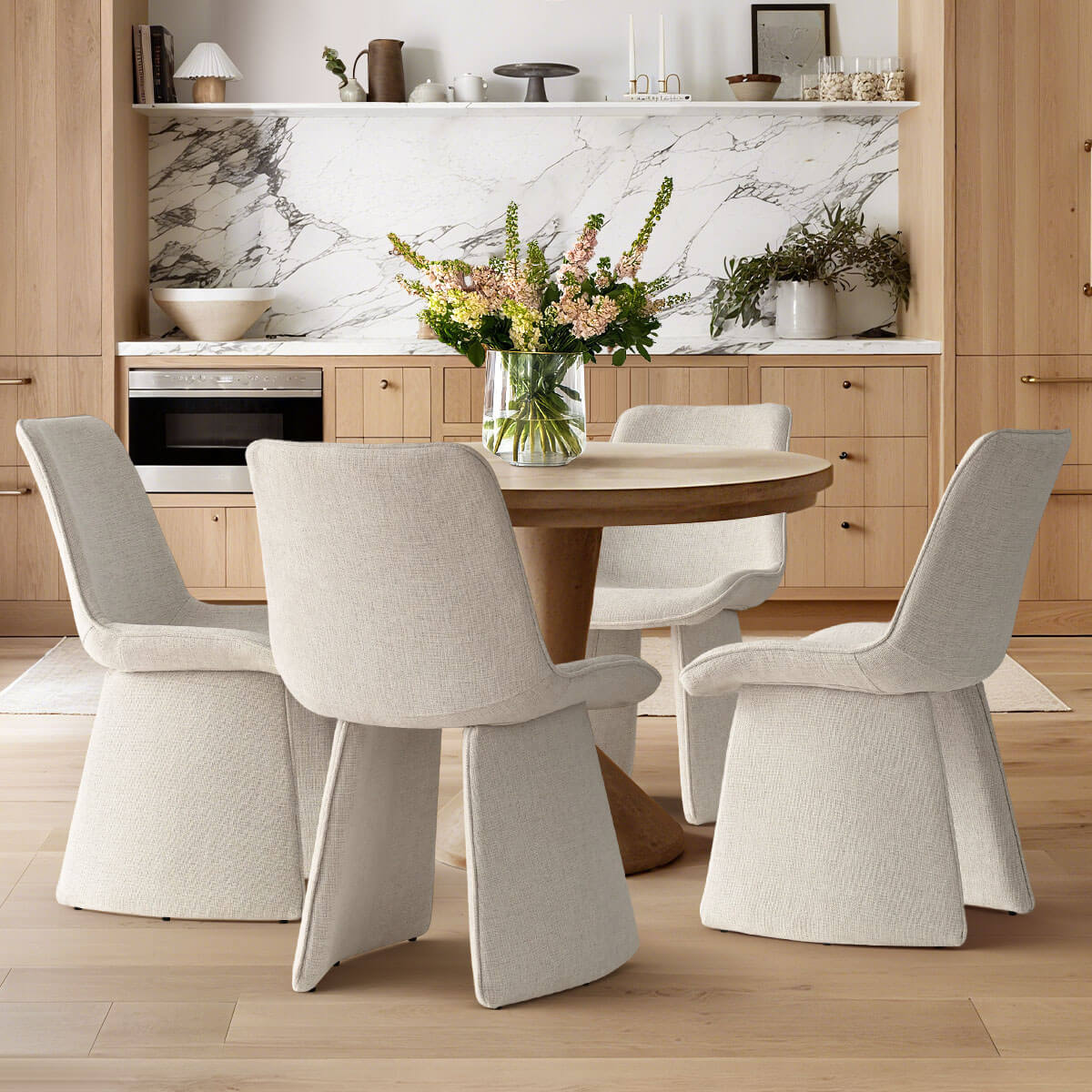 Elsa Modern Upholstered Dining Chairs (Set of 4)