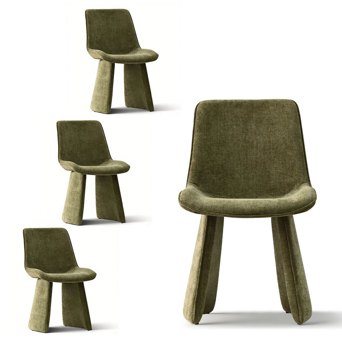 Elsa Modern Upholstered Dining Chairs (Set of 4)