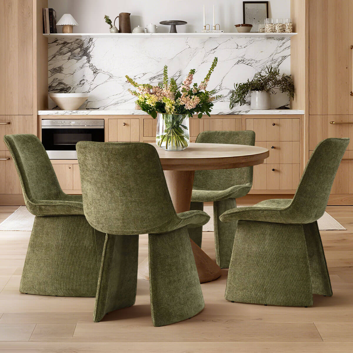 Elsa Modern Upholstered Dining Chairs (Set of 4)