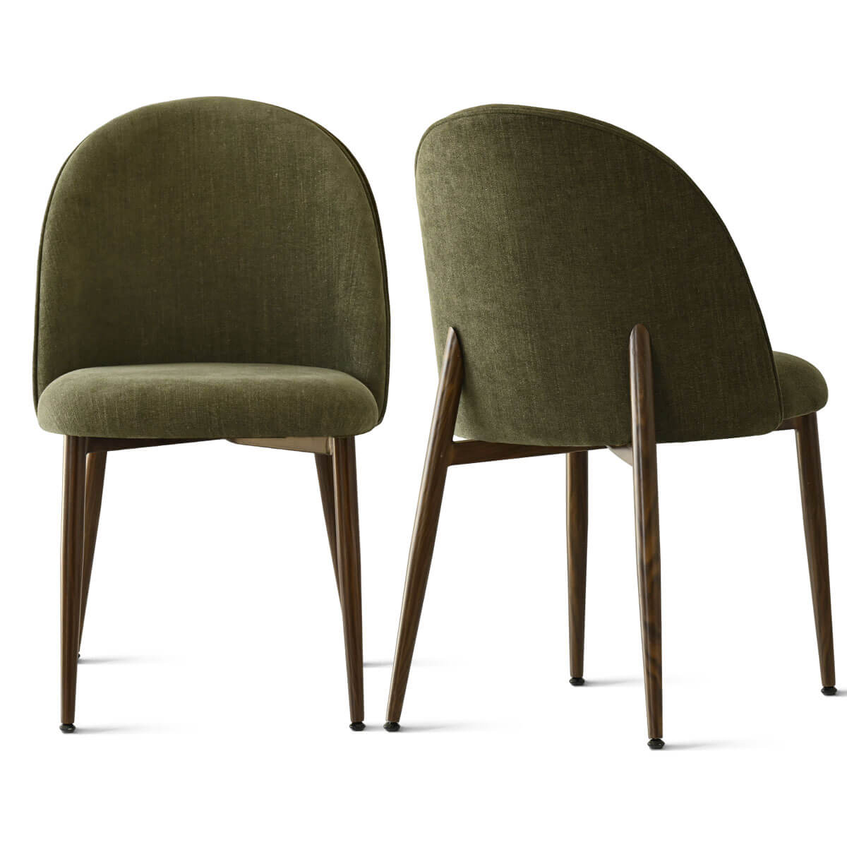 Goteborg Upholstered Dining Chair with Walnut legs (Set of 2)
