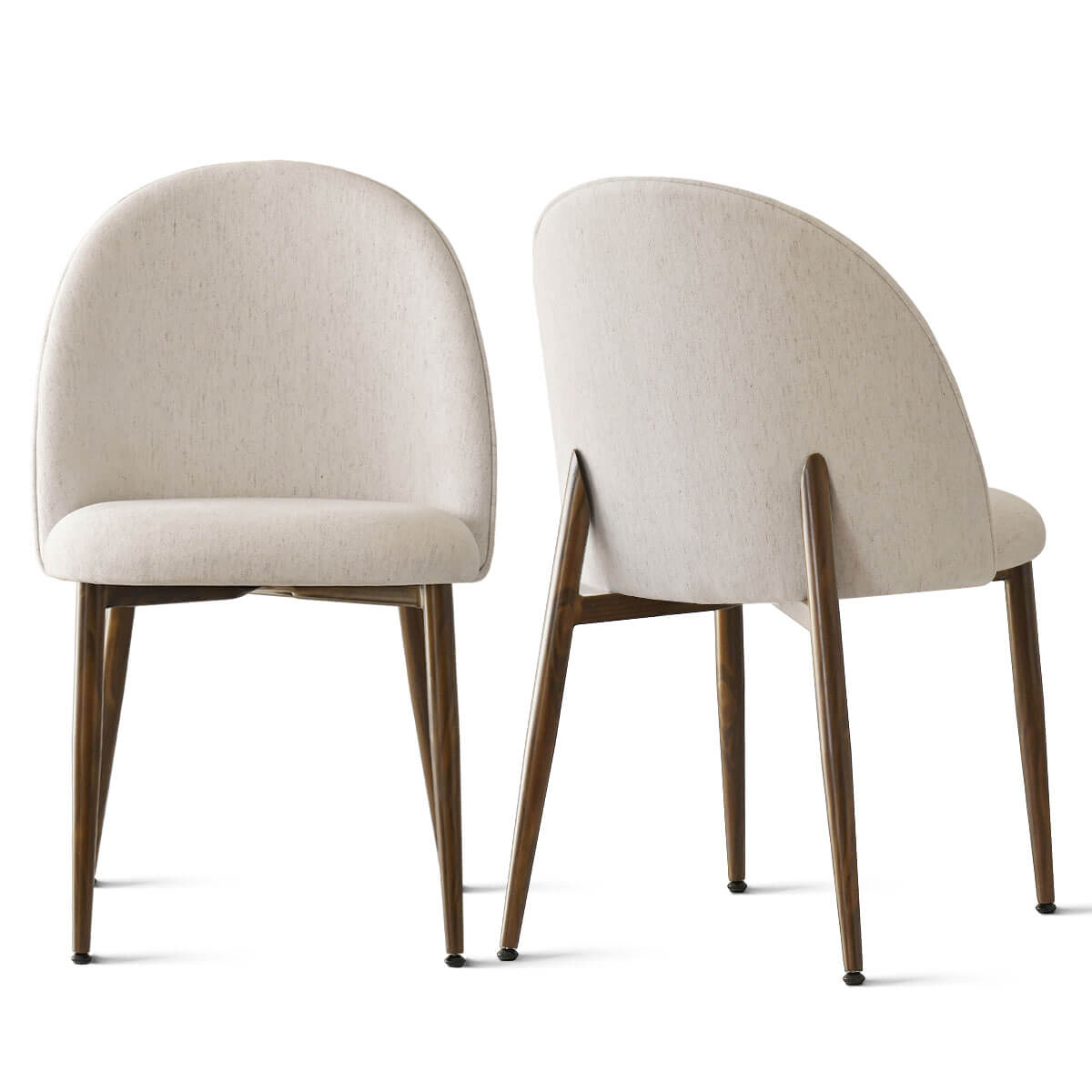 Goteborg Upholstered Dining Chair with Walnut legs (Set of 2)