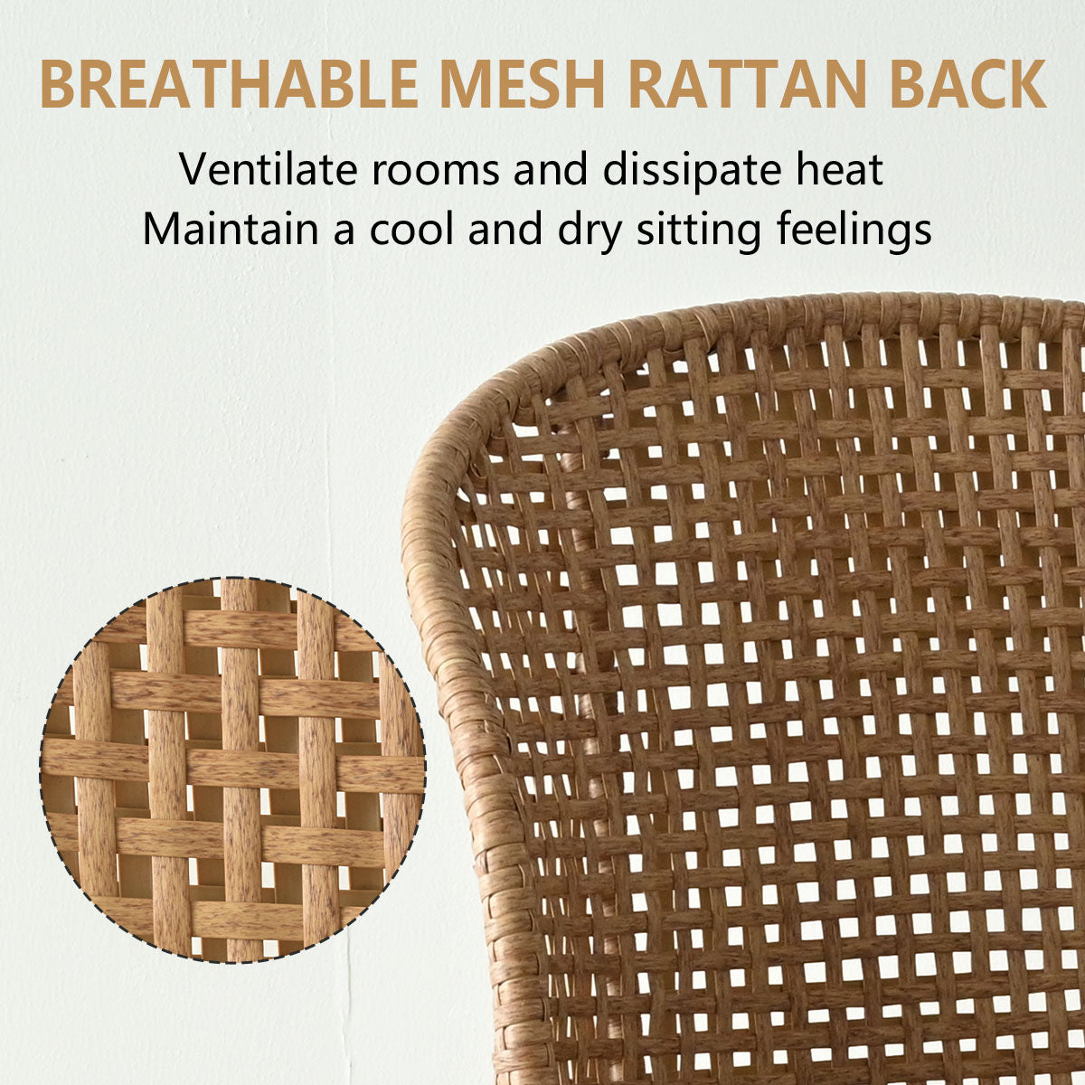 Grasse 29" Beige Rattan Upholstered Bar Stool (Set of 2)