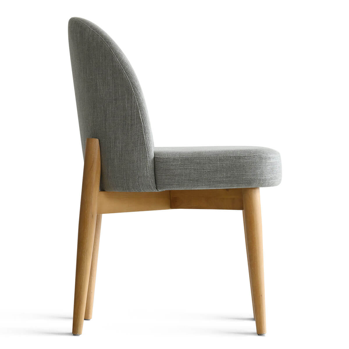 Havana Linen Upholstered Dining Chair with Solid Wood Legs (Set of 2)