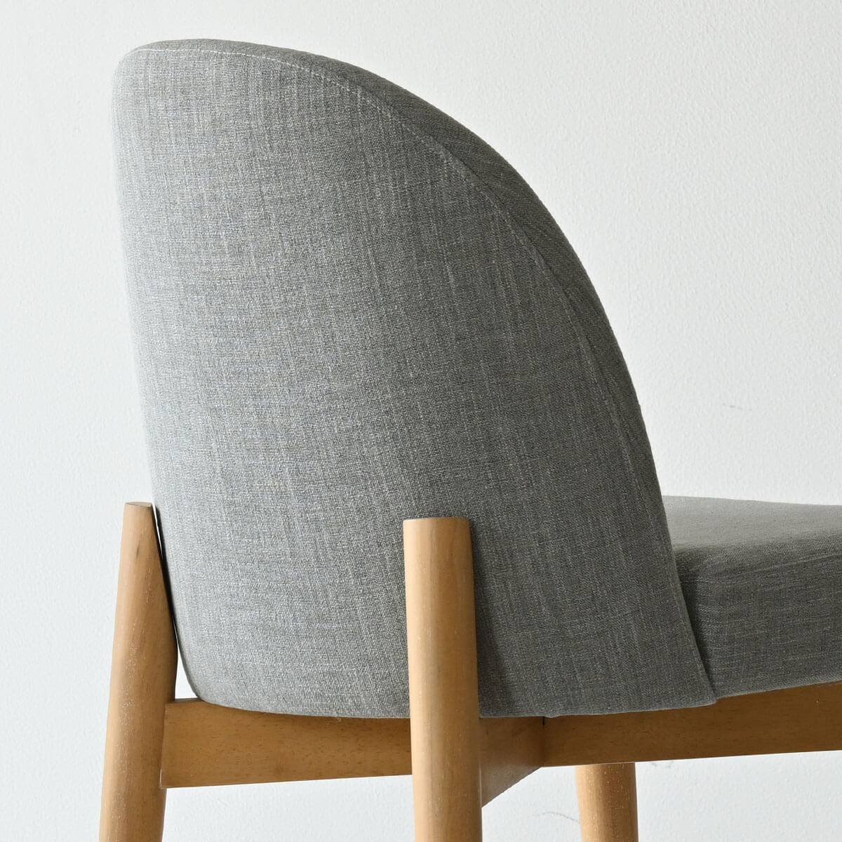 Havana Linen Upholstered Dining Chair with Solid Wood Legs (Set of 2)