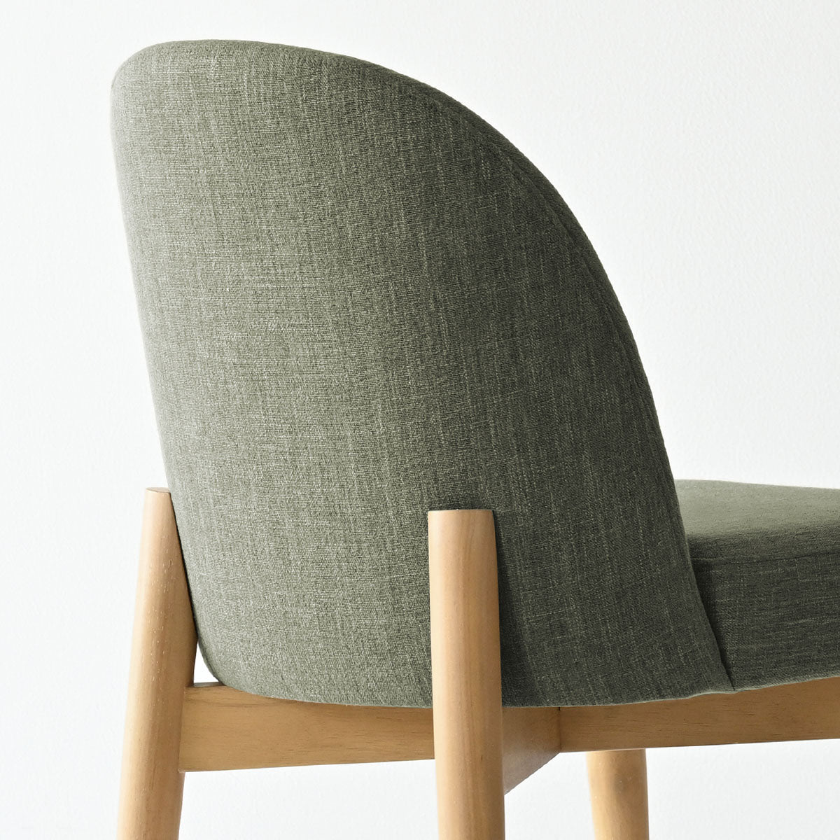 Havana Linen Upholstered Dining Chair with Solid Wood Legs (Set of 2)
