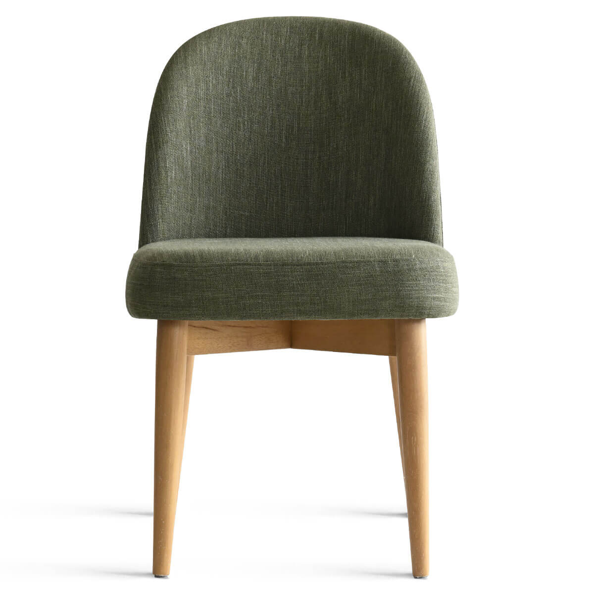 Havana Linen Upholstered Dining Chair with Solid Wood Legs (Set of 2)