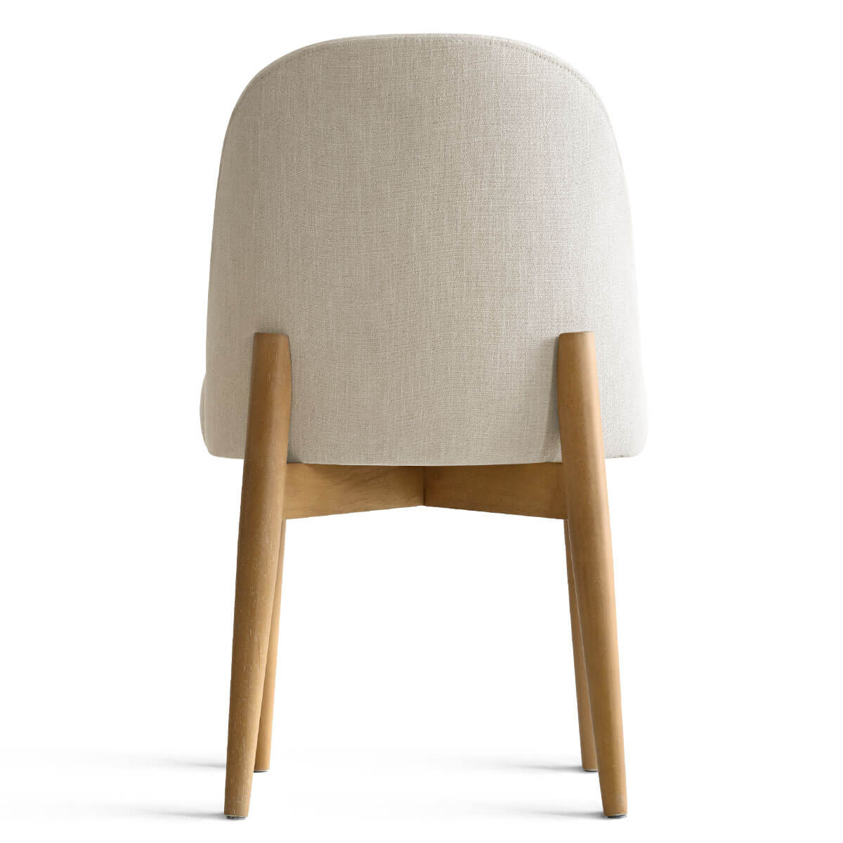 Havana Linen Upholstered Dining Chair with Solid Wood Legs (Set of 2)