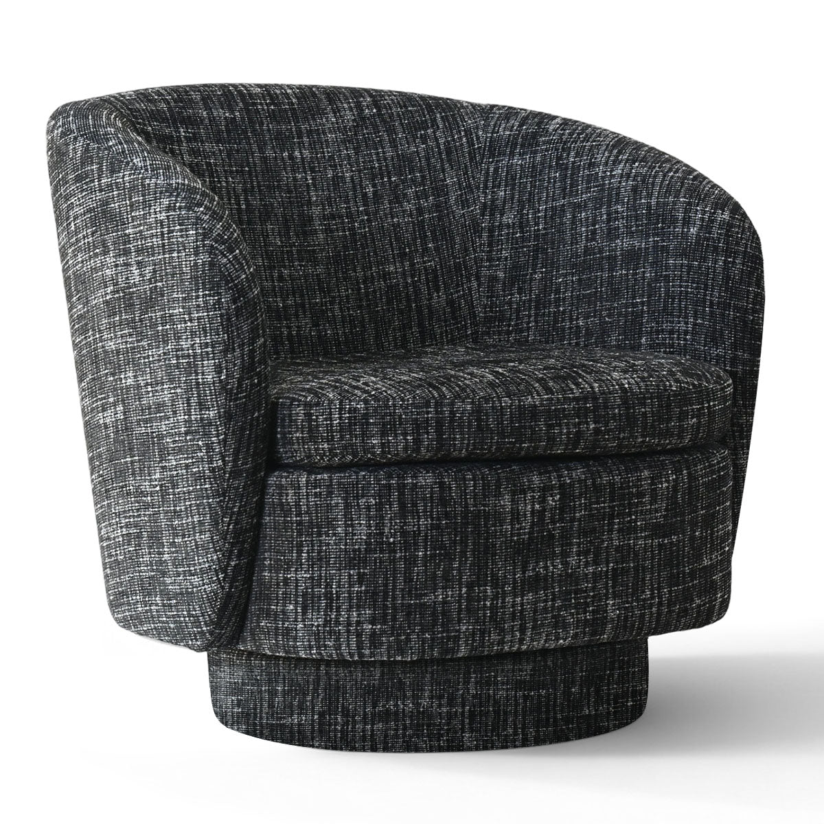 Hera Upholstered Swivel Barrel Chair (1-Piece)