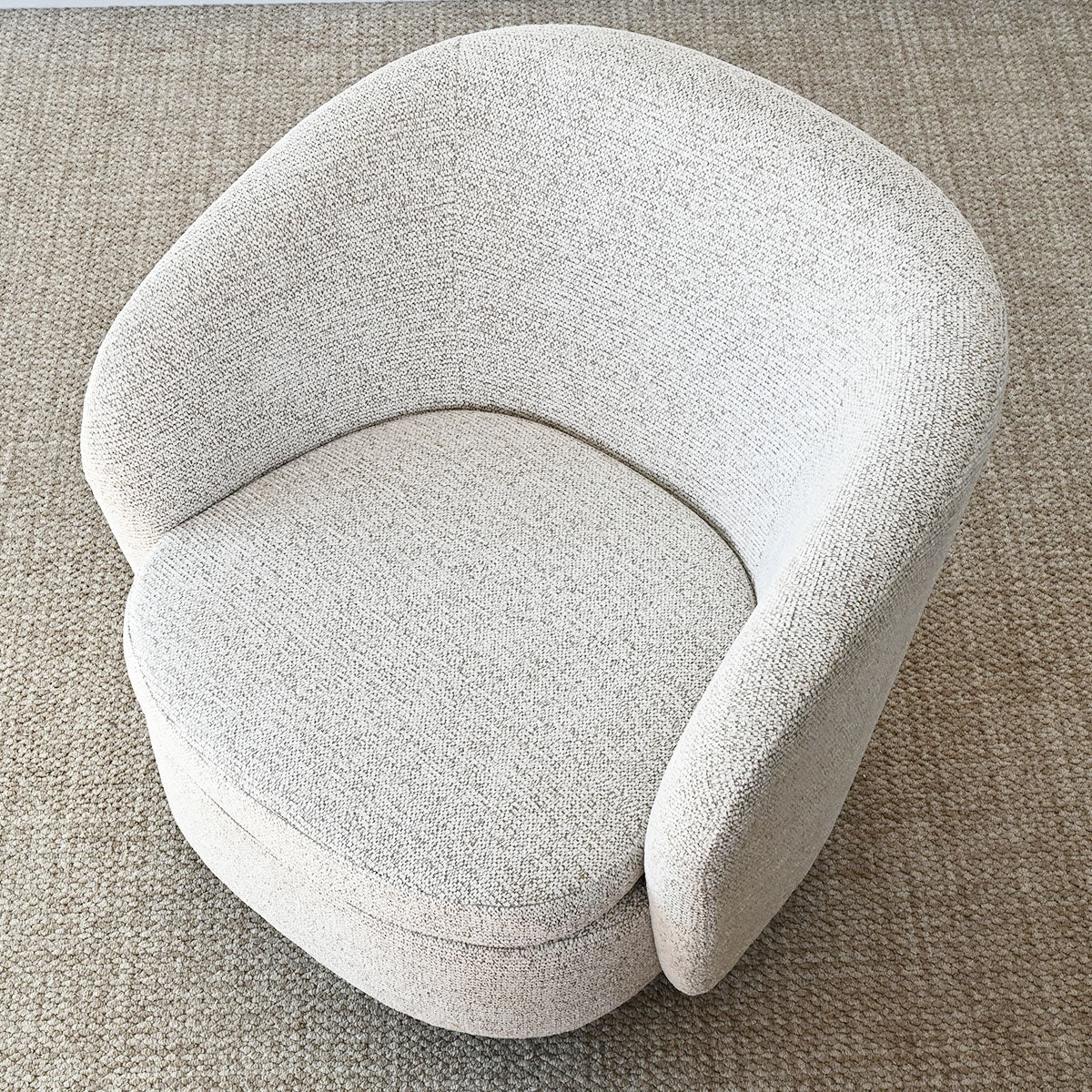 Hera Upholstered Swivel Barrel Chair (1-Piece)