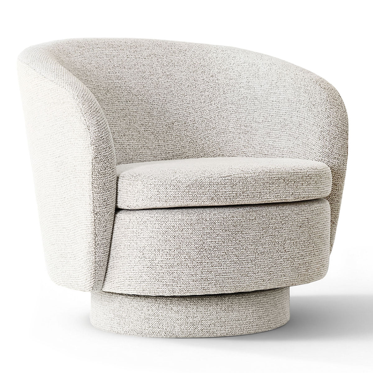 Hera Upholstered Swivel Barrel Chair (1-Piece)