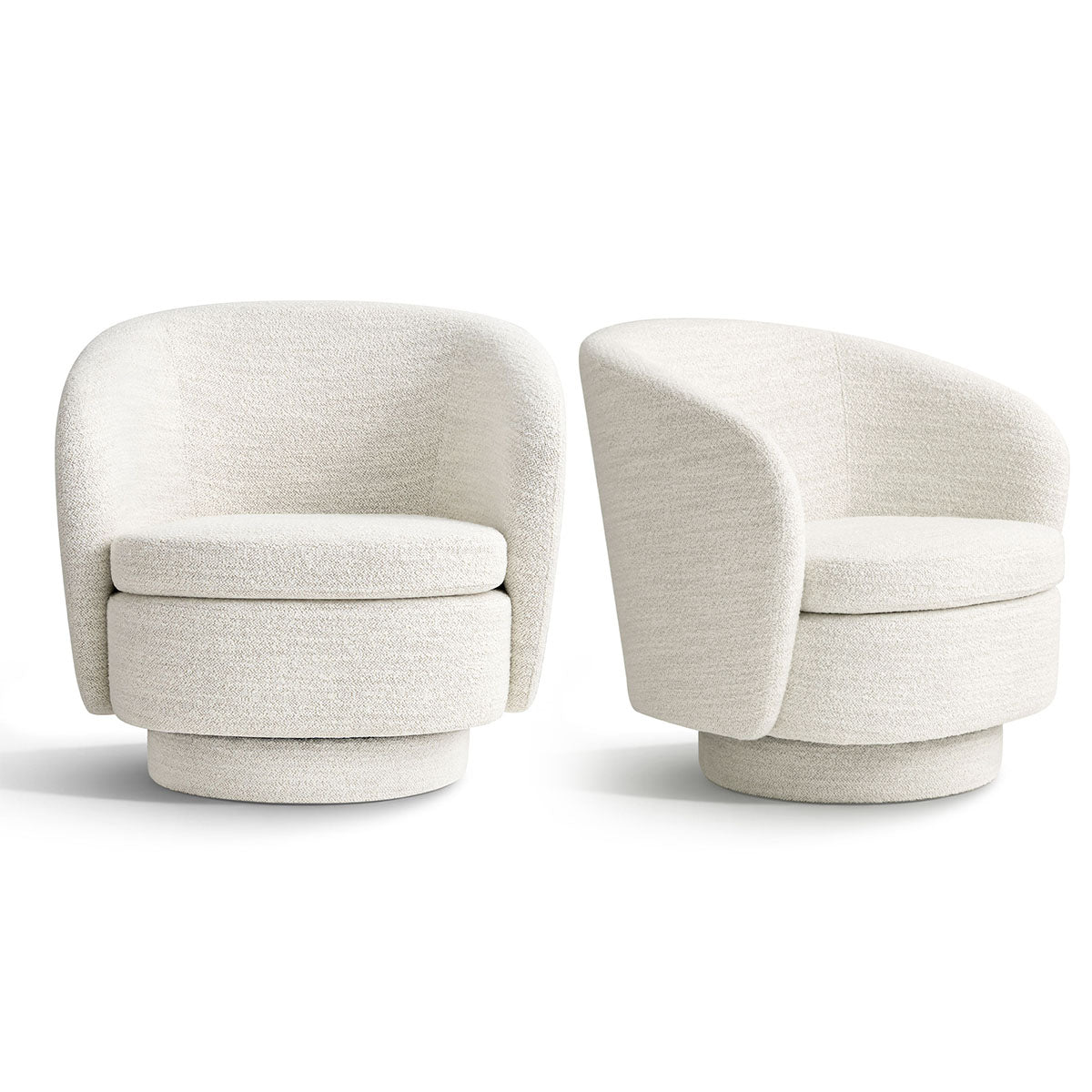Hera Upholstered Swivel Barrel Chair (1-Piece)