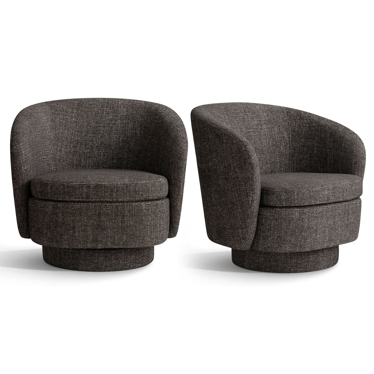 Hera Upholstered Swivel Barrel Chair (1-Piece)
