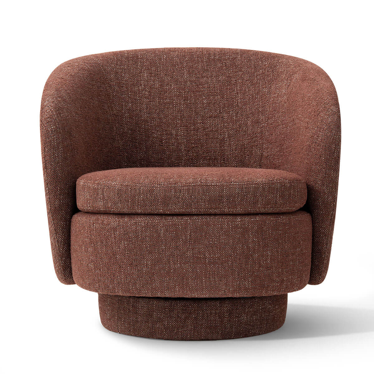 Hera Upholstered Swivel Barrel Chair (1-Piece)