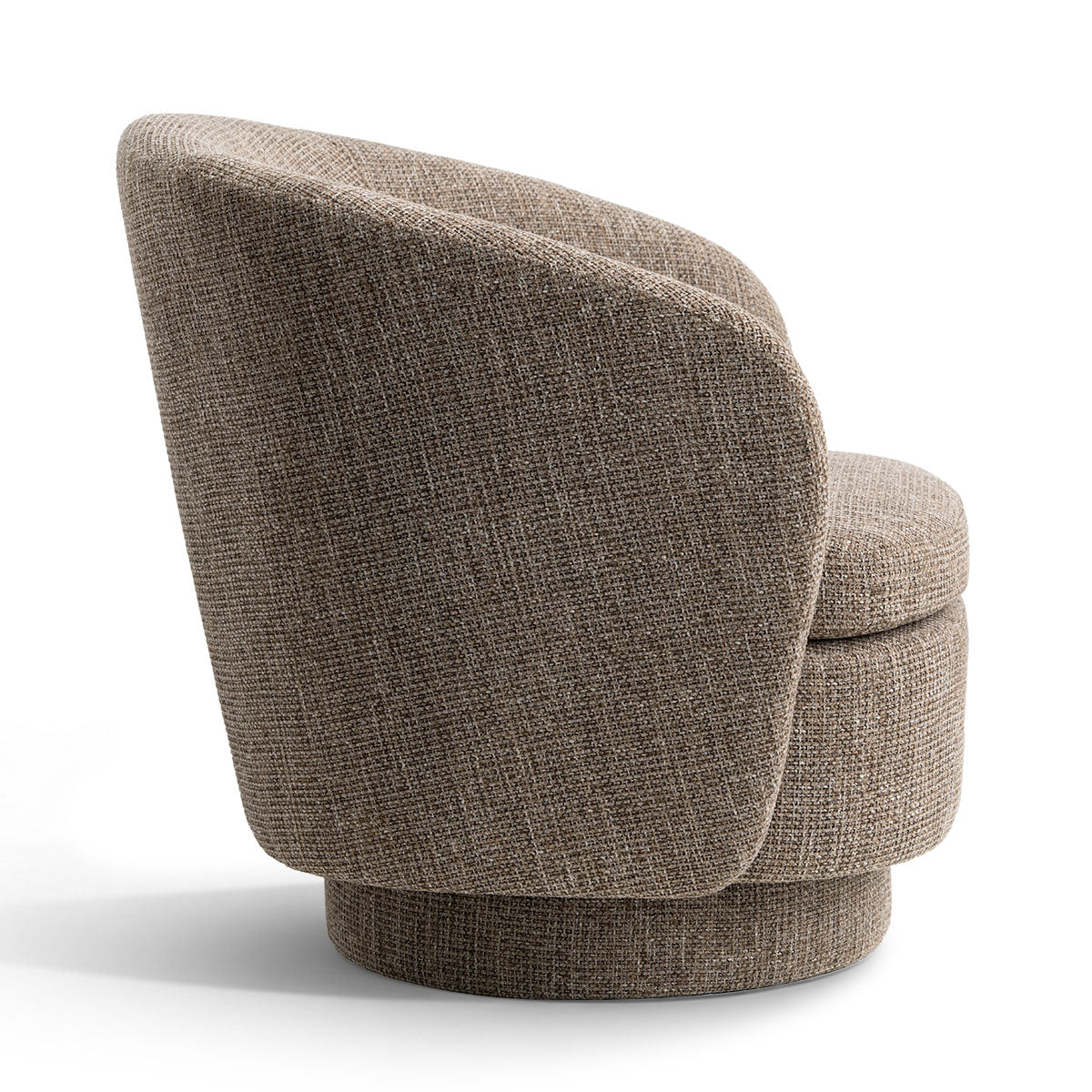 Hera Upholstered Swivel Barrel Chair (1-Piece)