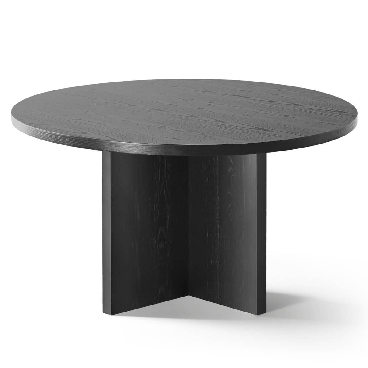 Houston 52" Round Solid Wooden Dining Table with Cross Pedestal