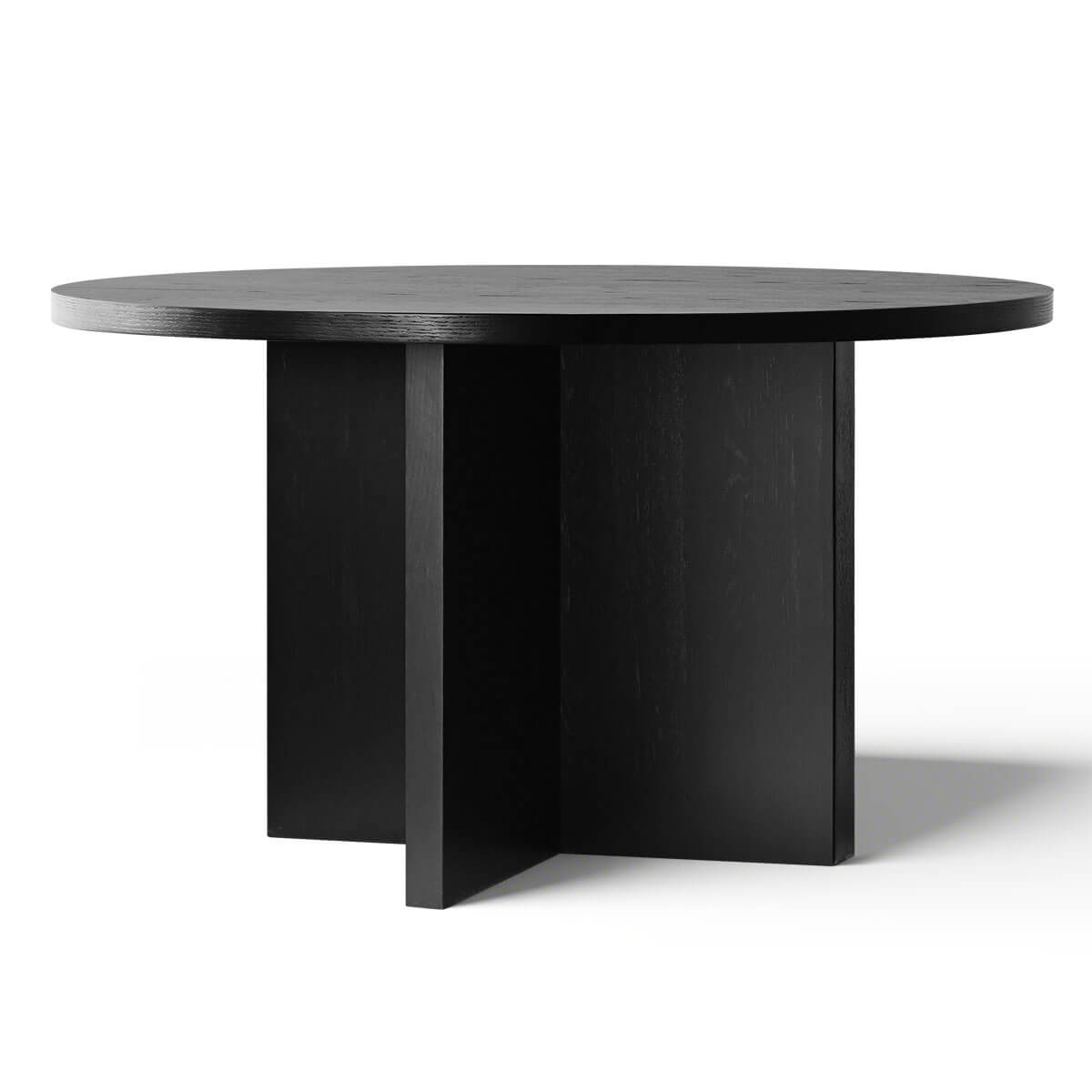 Houston 52" Round Solid Wooden Dining Table with Cross Pedestal