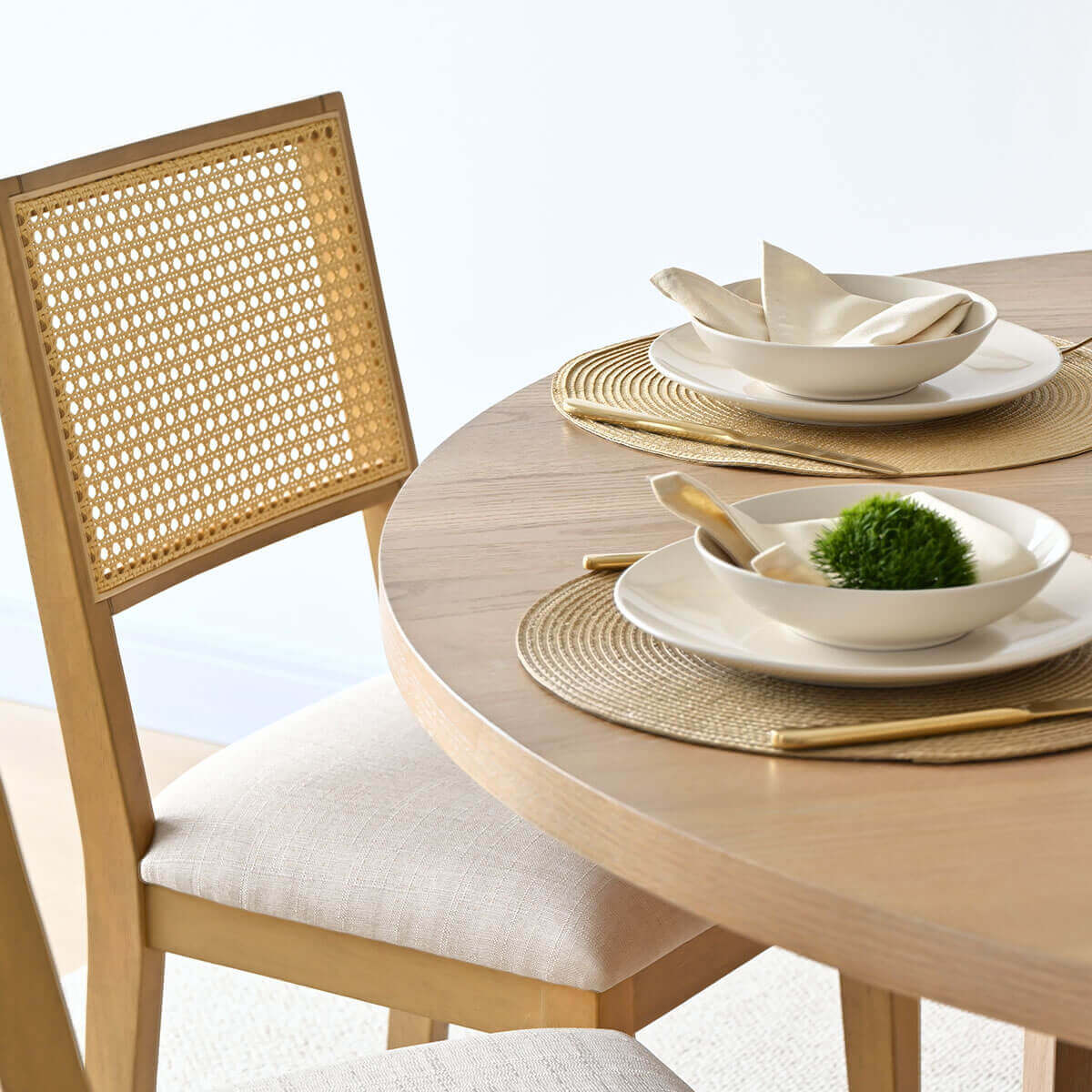 Houston 52" Round Solid Wooden Dining Table with Cross Pedestal