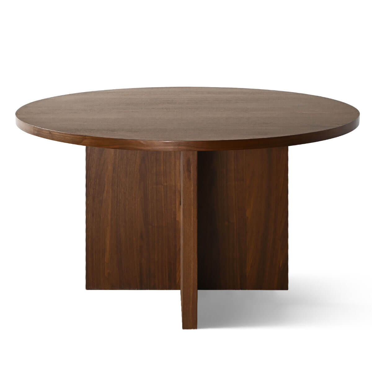 Houston 52" Round Solid Wooden Dining Table with Cross Pedestal