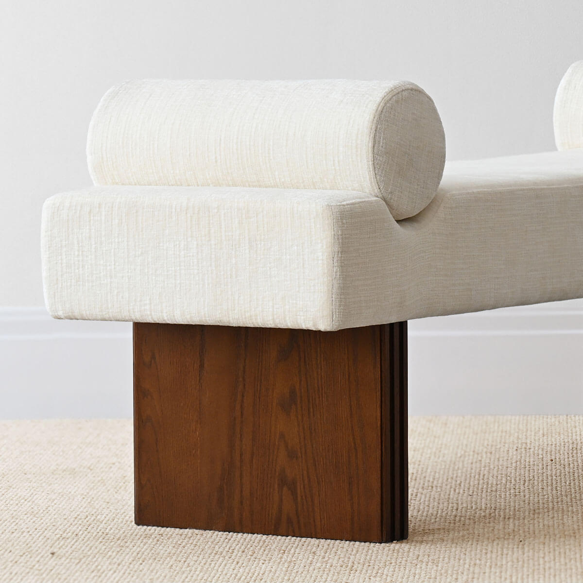 Jasmine 60" Modern Chenille Upholstered Bench