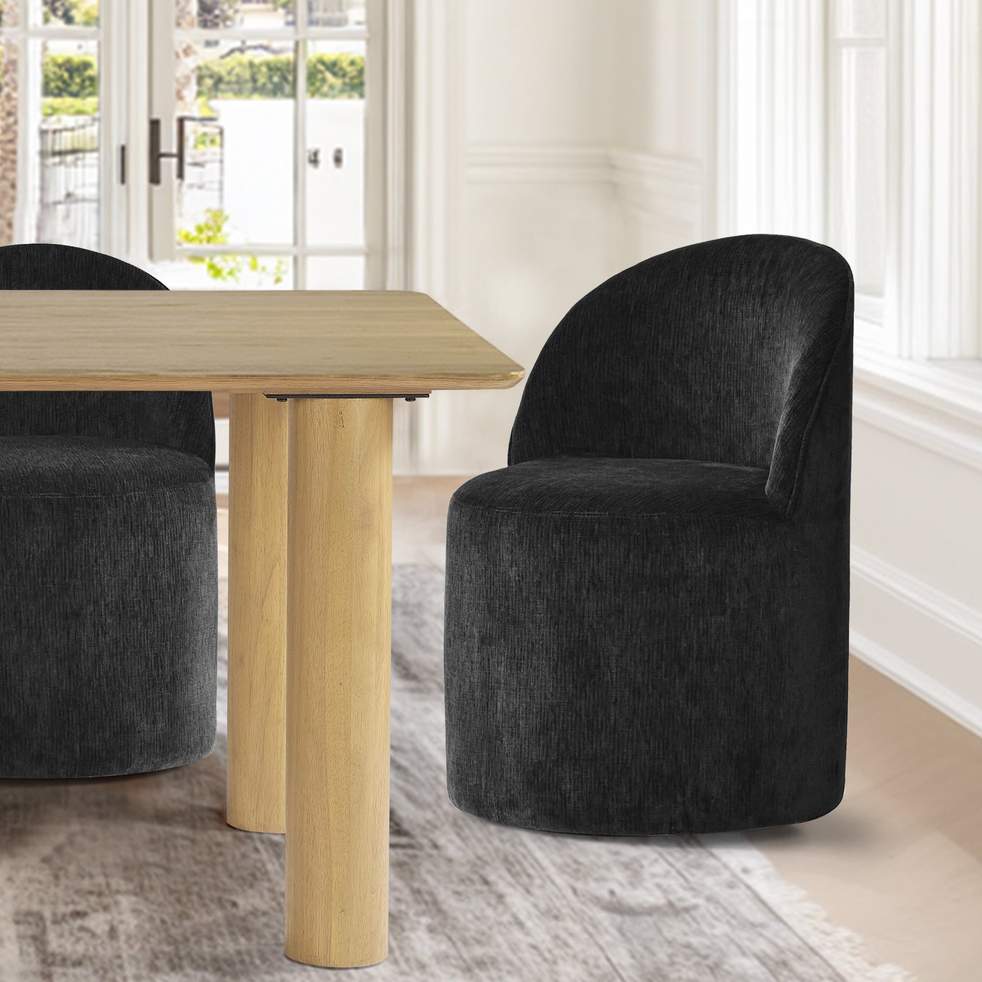 Johson & Doris 67" Natural Oval Dining Table Set for 4 (5-Piece)