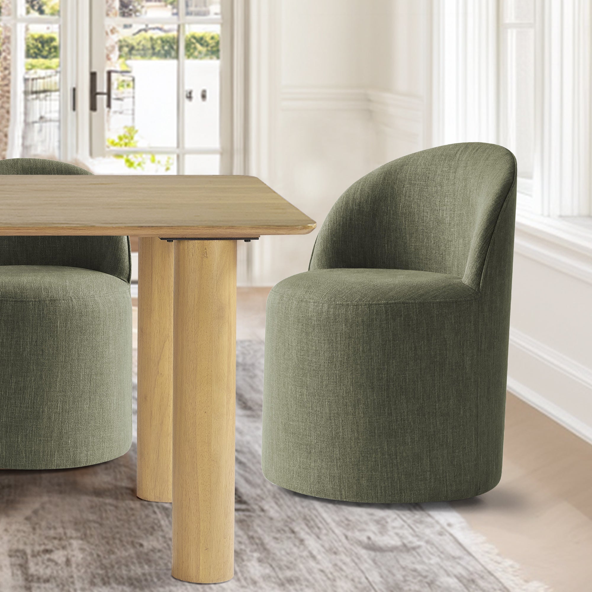 Johson & Doris 67" Natural Oval Dining Table Set for 4 (5-Piece)