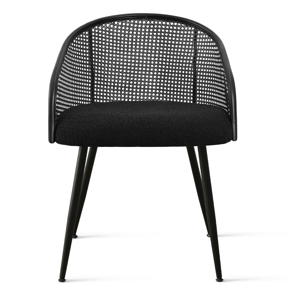 Jules Upholstered Rattan Dining Chair with Arms (Set of 4)