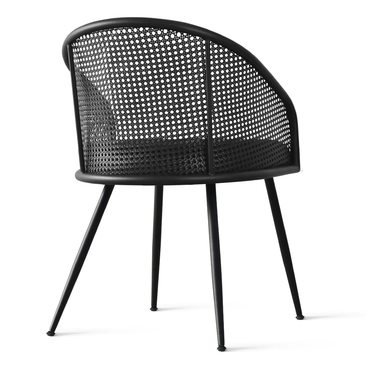 Jules Upholstered Rattan Dining Chair with Arms (Set of 4)