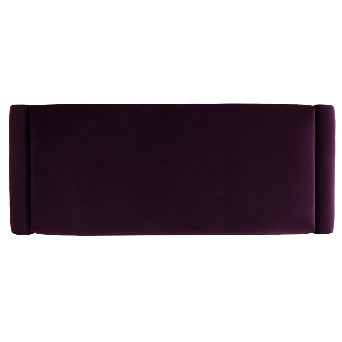 Kaia Modern bench in velvet finish, luxurious seating option for contemporary interiors.