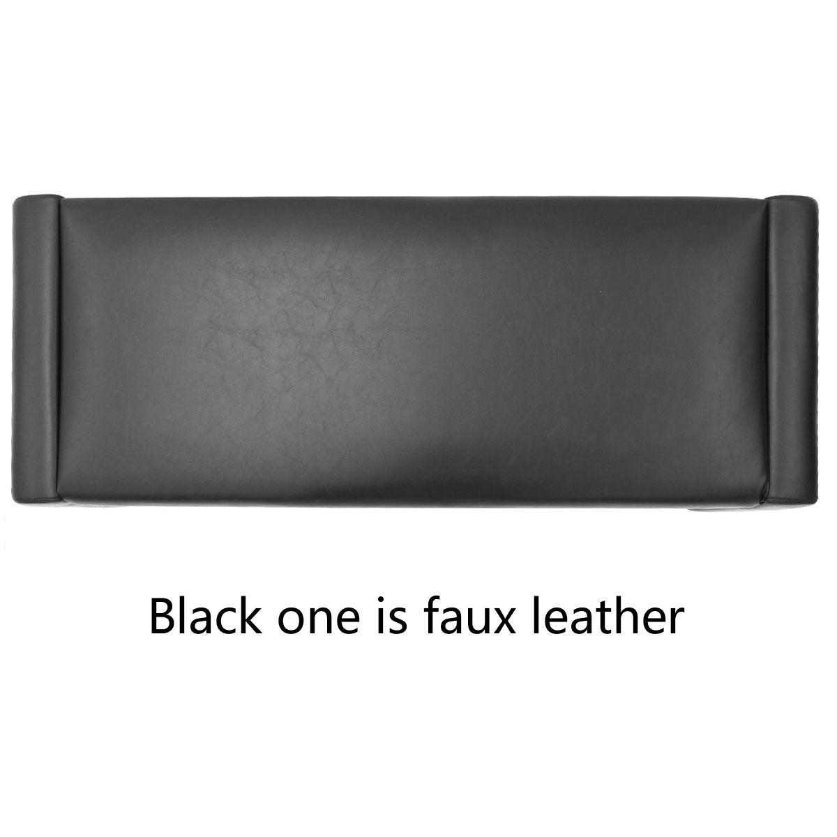Kaia 47" Modern Faux Leather & Velvet Waterfall Bench
