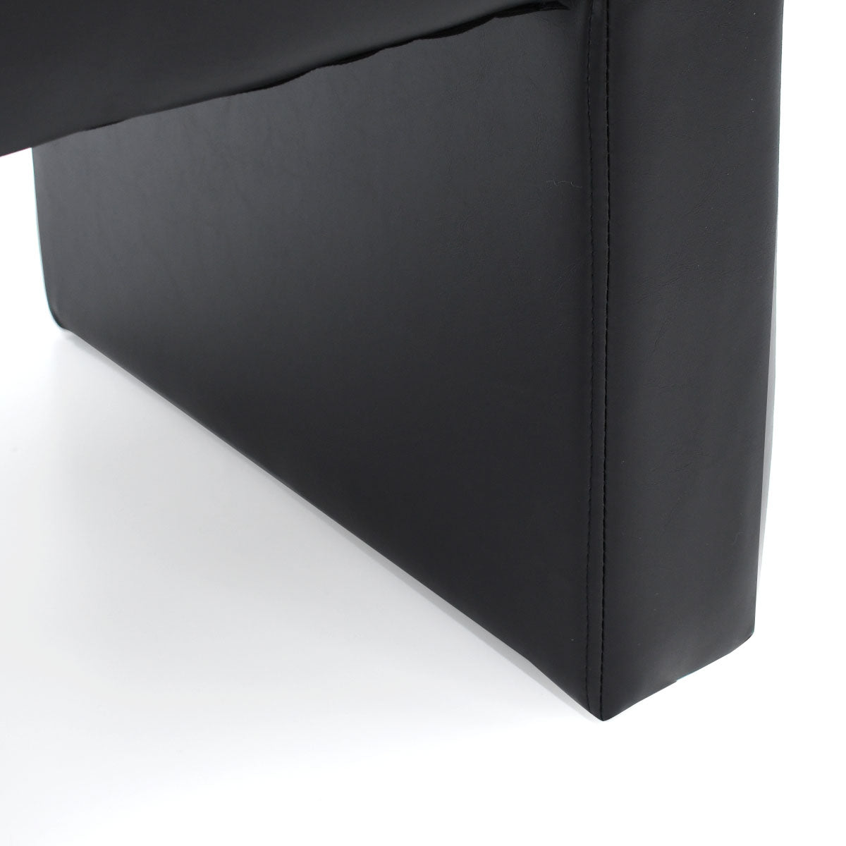 Kaia 47" Modern Faux Leather & Velvet Waterfall Bench