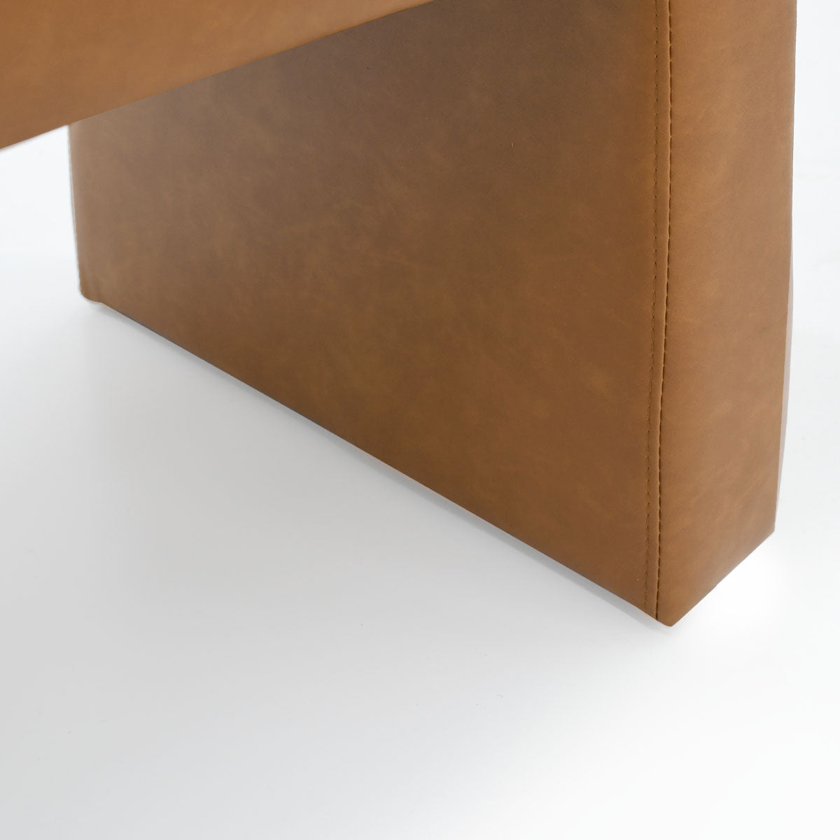 Kaia 47" Modern Faux Leather & Velvet Waterfall Bench