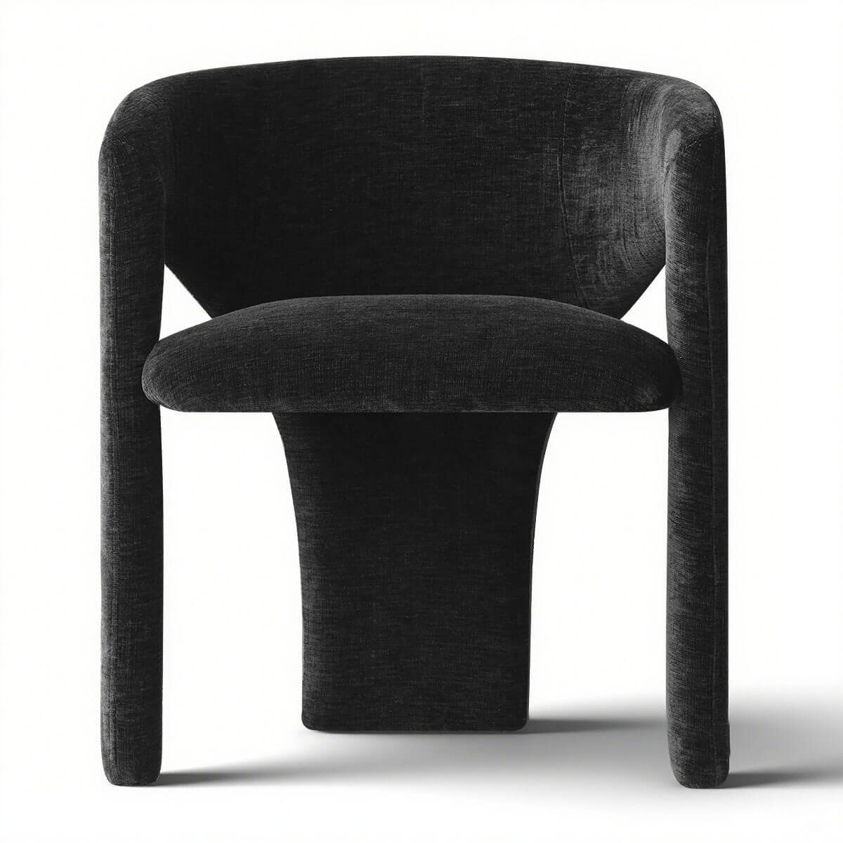 Khloe Modern Chenille Dining Chair with Arms (Set of 2)