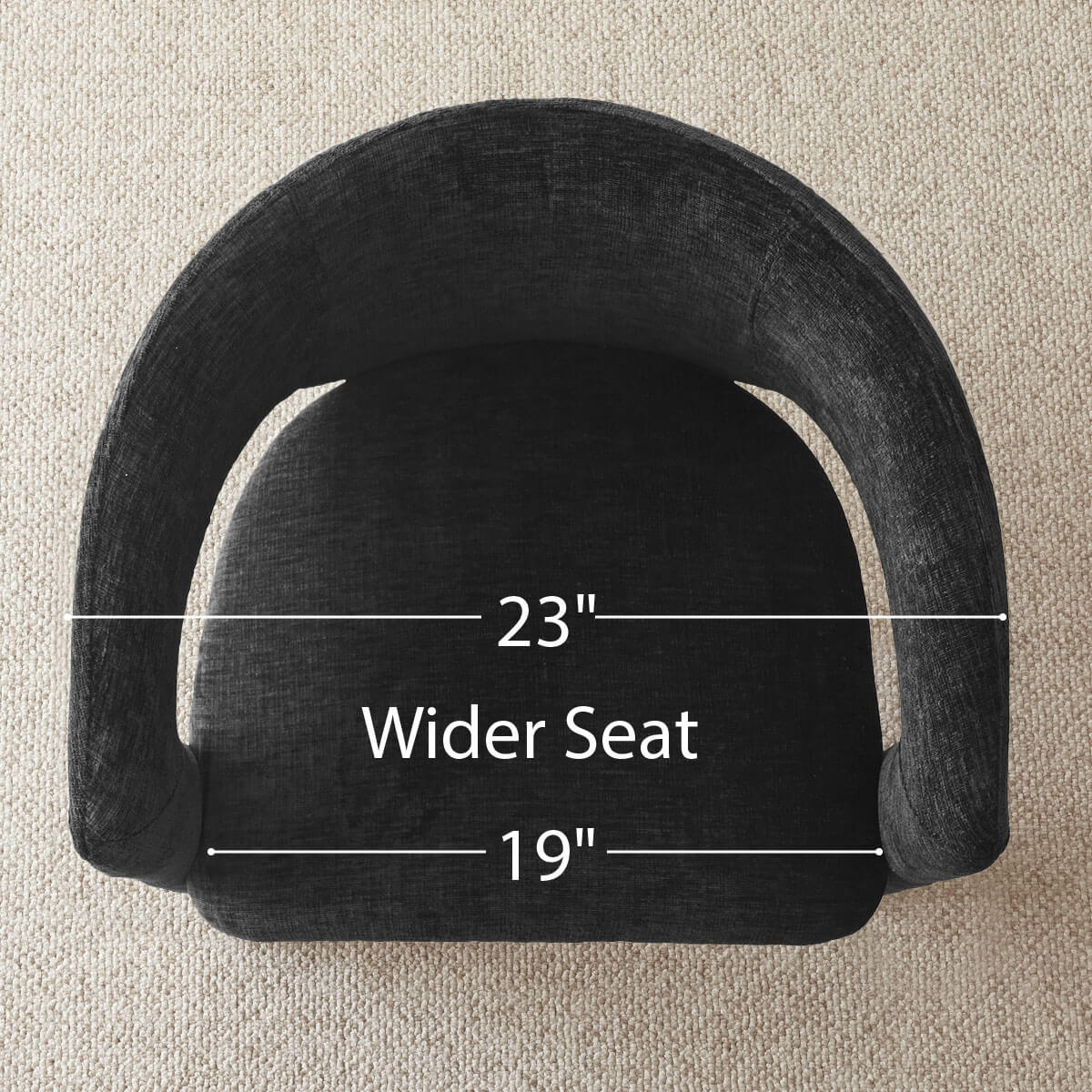 Khloe Modern Chenille Dining Chair with Arms (Set of 4)