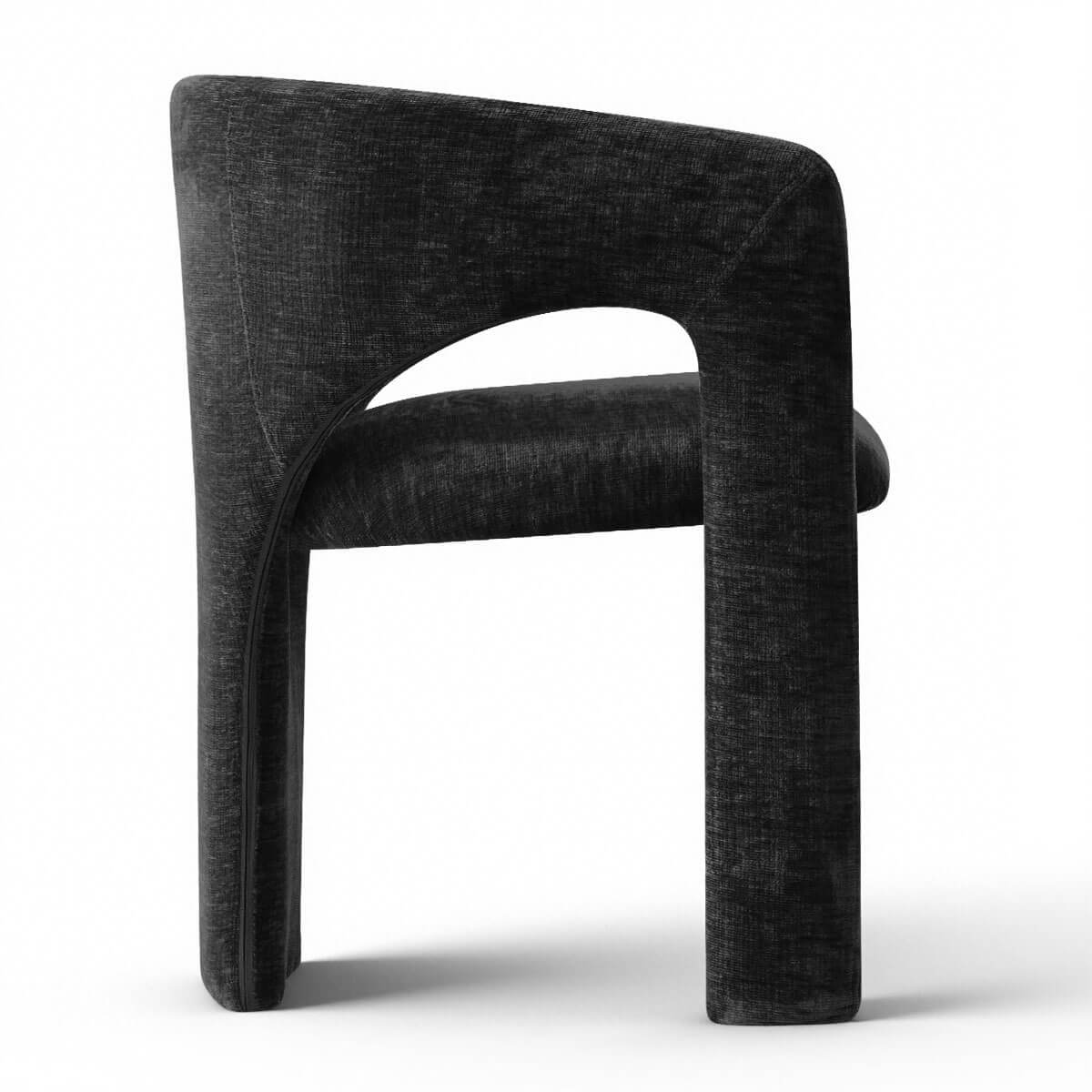 Khloe Modern Chenille Dining Chair with Arms (Set of 2)