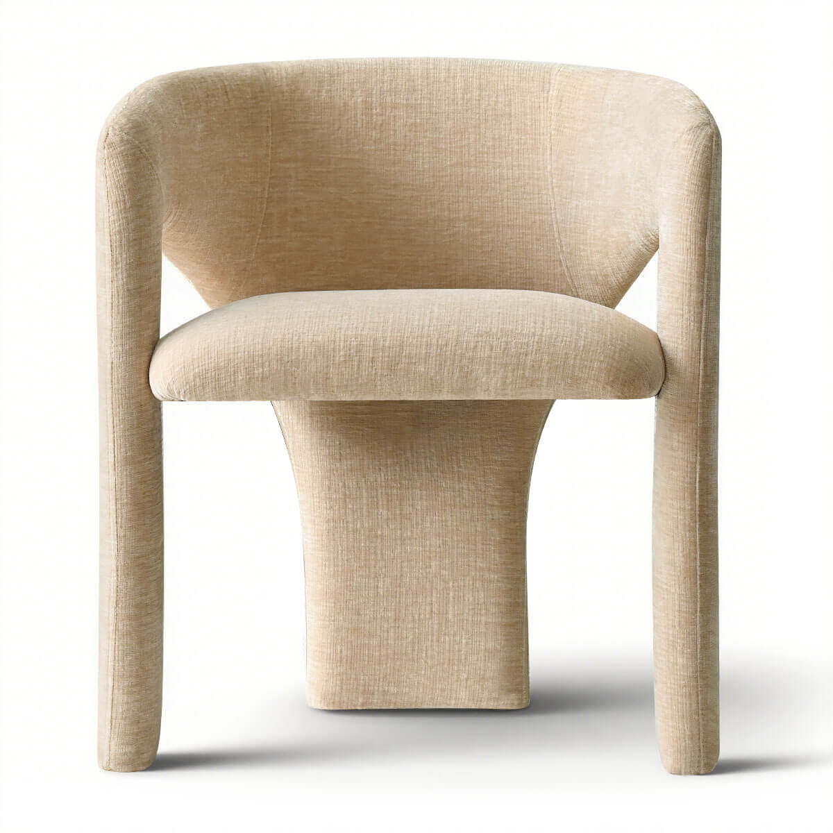 Khloe Modern Chenille Dining Chair with Arms (Set of 2)
