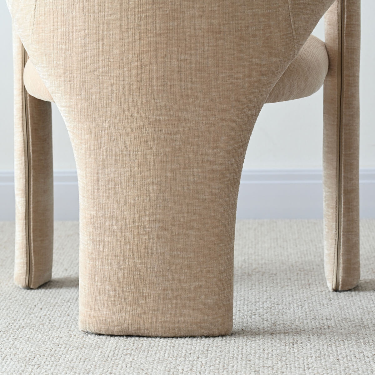 Khloe Modern Chenille Dining Chair with Arms (Set of 2)