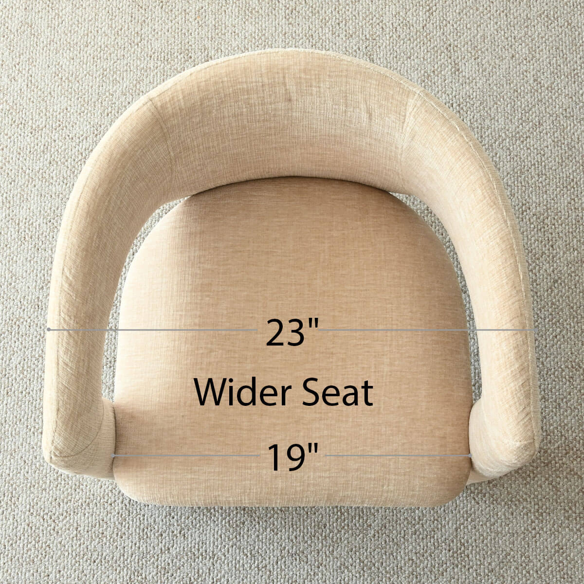 Khloe Modern Chenille Dining Chair with Arms (Set of 4)