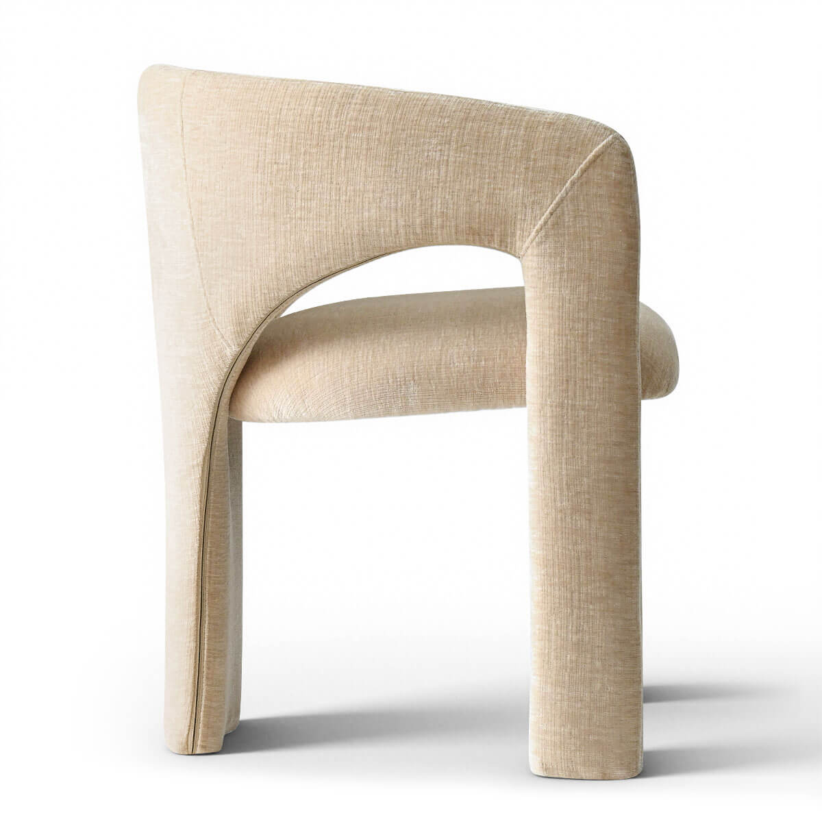 Khloe Modern Chenille Dining Chair with Arms (Set of 2)
