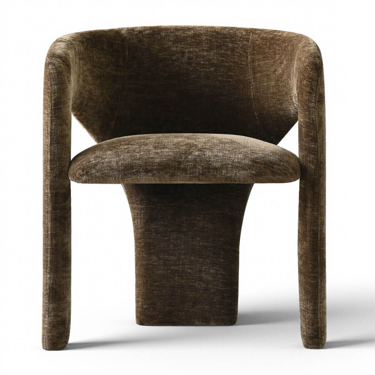 Khloe Modern Chenille Dining Chair with Arms (Set of 2)