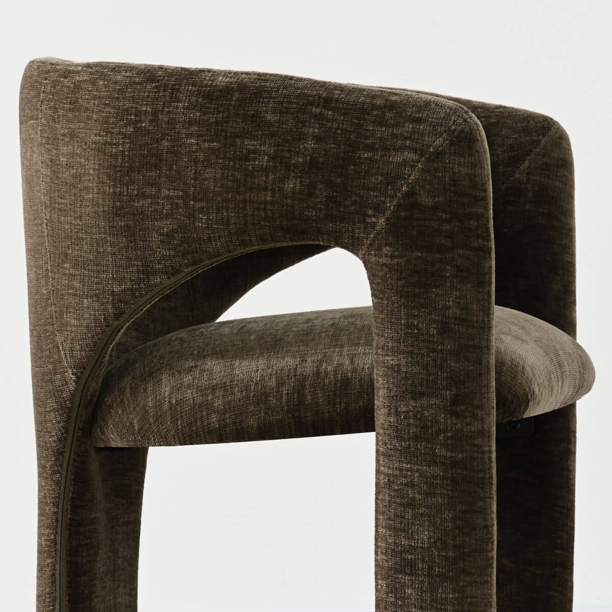 Khloe Modern Chenille Dining Chair with Arms (Set of 2)