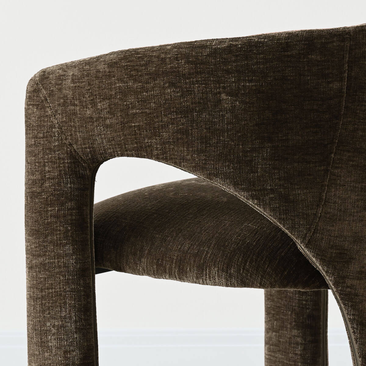 Khloe Modern Chenille Dining Chair with Arms (Set of 2)
