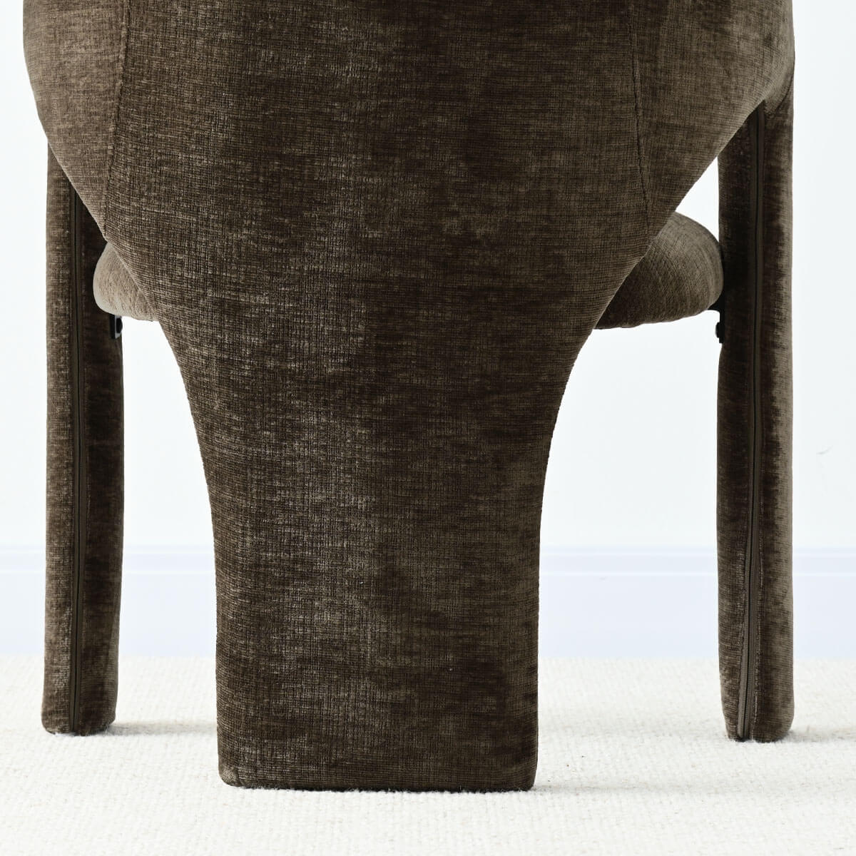 Khloe Modern Chenille Dining Chair with Arms (Set of 2)