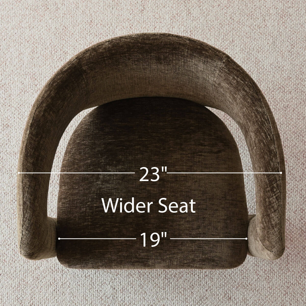 Khloe Modern Chenille Dining Chair with Arms (Set of 6)