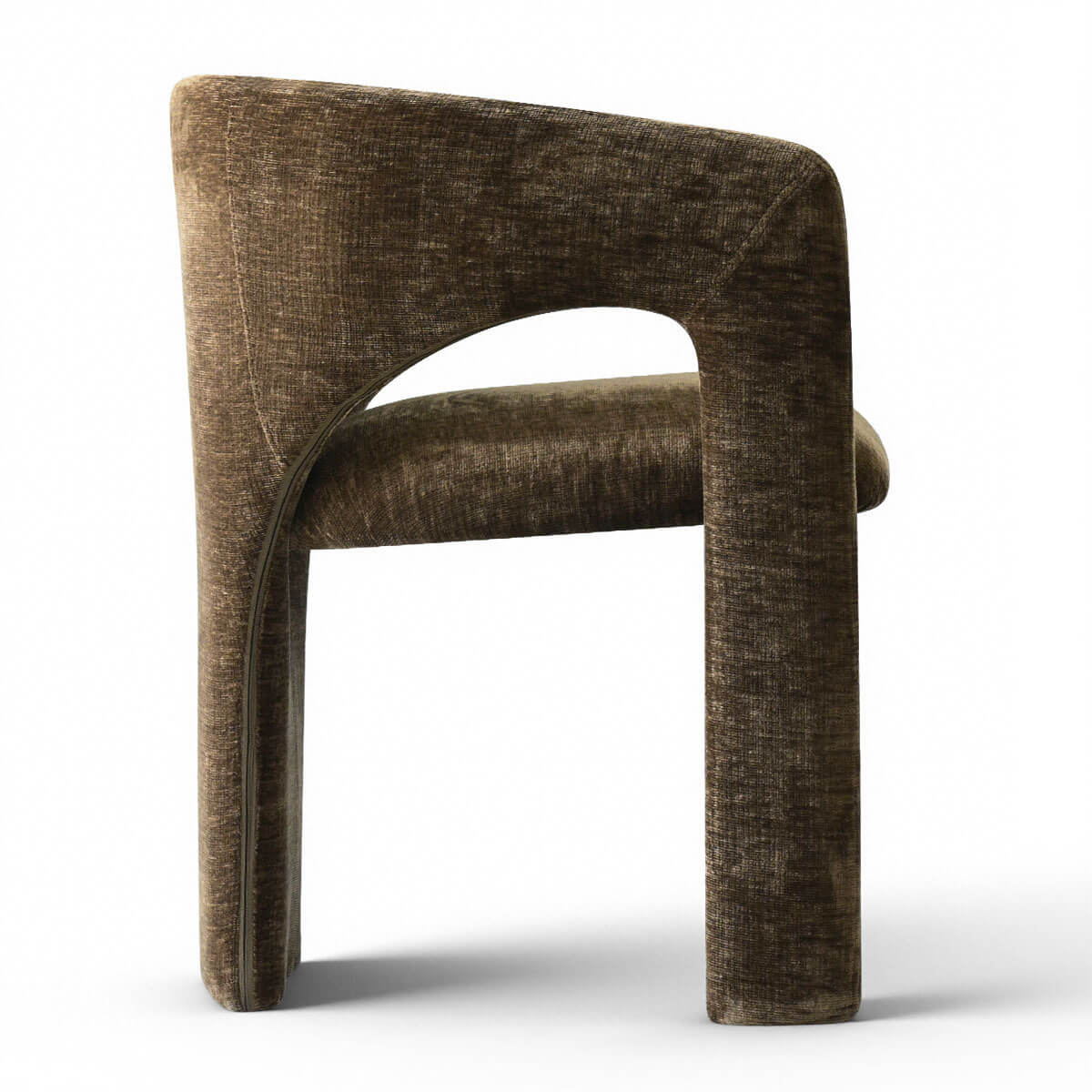 Khloe Modern Chenille Dining Chair with Arms (Set of 2)
