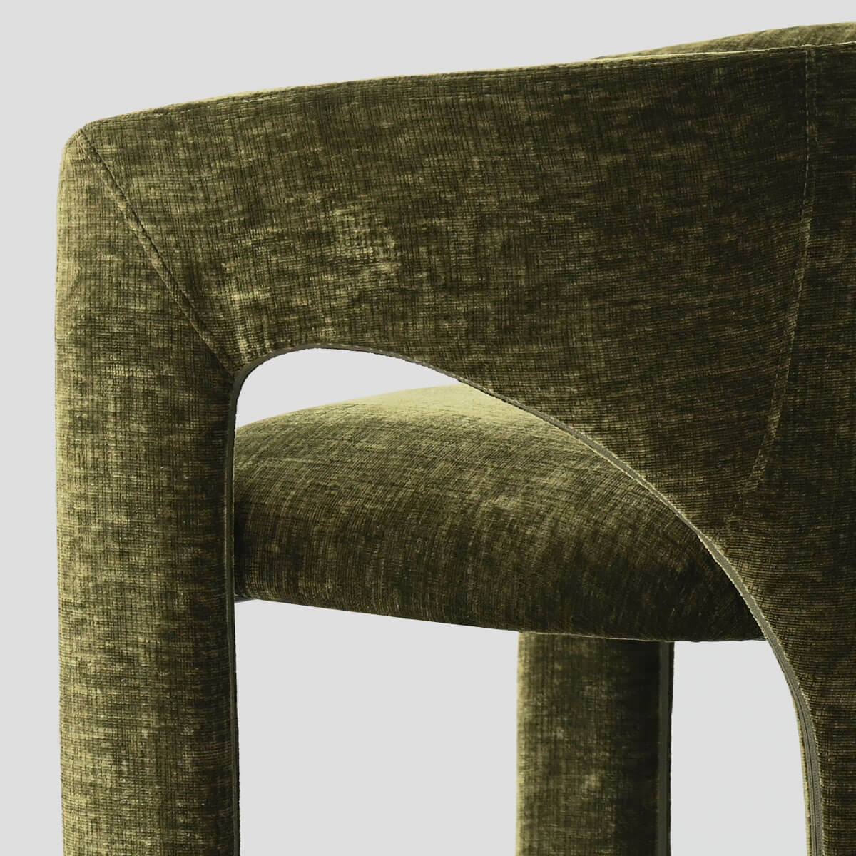 Khloe Modern Chenille Dining Chair with Arms (Set of 4)